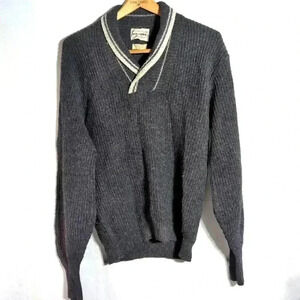 Milford Sportswear Lambs Wool / Orlon Cable Knit Sweater sz M VINTAGE